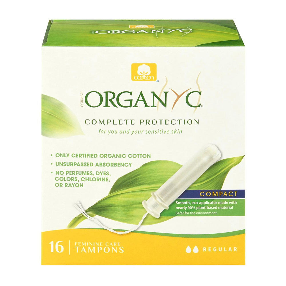 Organyc Regular Cotton Tampons with Applicator, 16 Ea